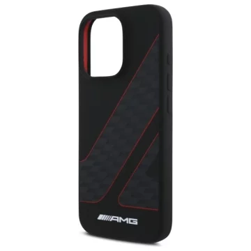 Pouzdro AMG Checkered Flag MagSafe Hardcase pro iPhone 16 Pro Max 6,9″ – černé