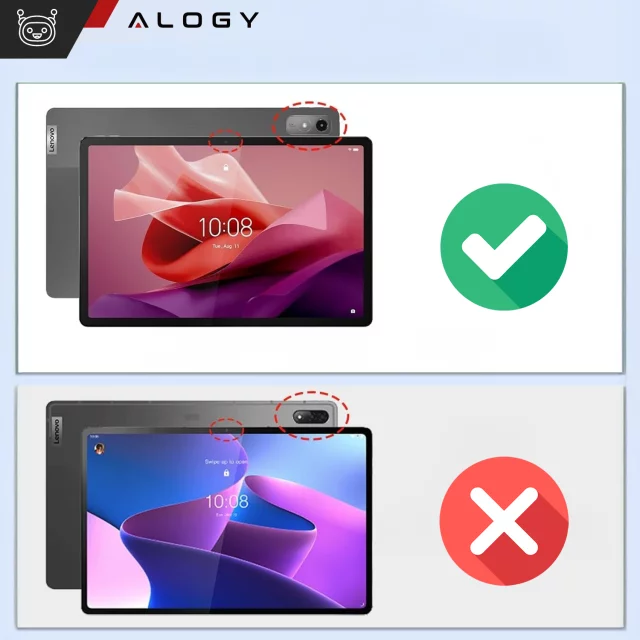 Ochranné pouzdro pro tablet Lenovo Tab P12 12.7 TB-370, pouzdro Alogy Book Cover, šedé