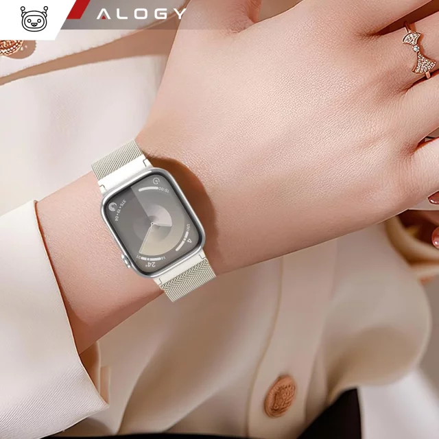 Alogy Stahlarmband für Apple Watch 38/40/41 mm Edelstahl Moonlight