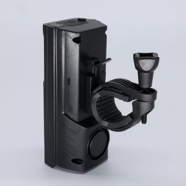 LED-Fahrradfrontlicht mit Solarpanel und Hupe, superhell (1000 lm, 4400 mAh), wasserdicht, schwarz