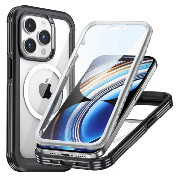 Ochranný kryt pro Apple iPhone 16 Pro Max Alogy Shield360 MagCase™️ pro MagSafe s ochranou displeje a fotoaparátu, černý