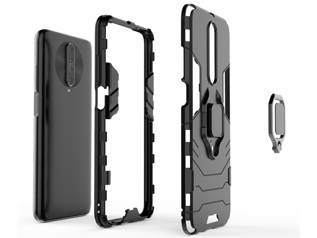 Alogy Stand Ring Armor Hülle für Xiaomi Poco X2 schwarz