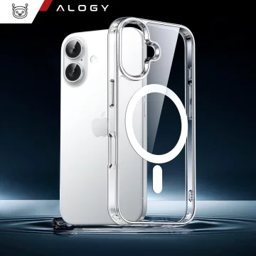 Pouzdro pro Apple iPhone 16 Alogy Anti-Shock Hybrid Case pro MagSafe Transparent