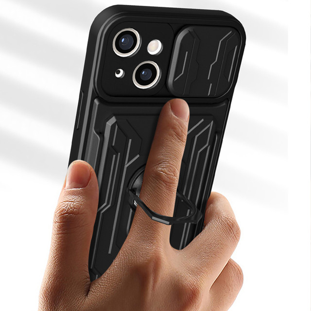 Alogy Camshield Stand Ring Case with Camera Cover for Apple iPhone 14 Pro Max