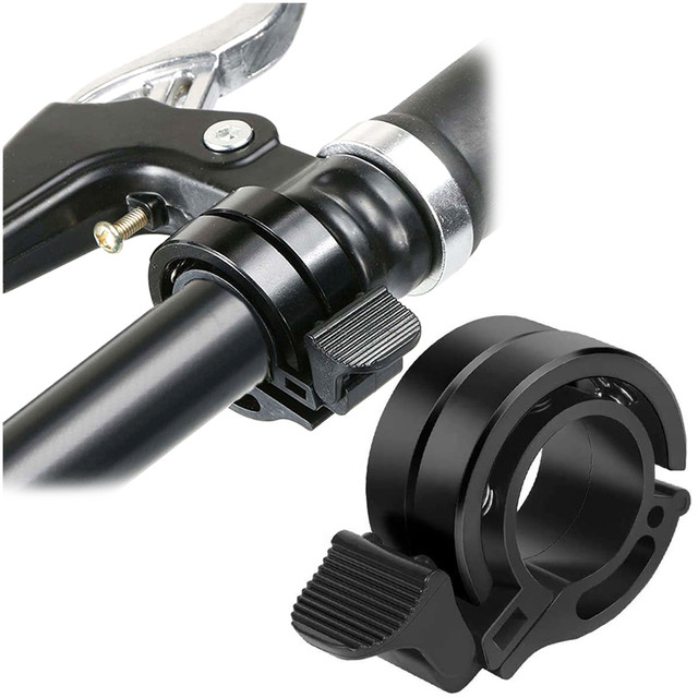 Alogy Metal Bell aluminum alloy bicycle bell for handlebar bicycle universal double row Black