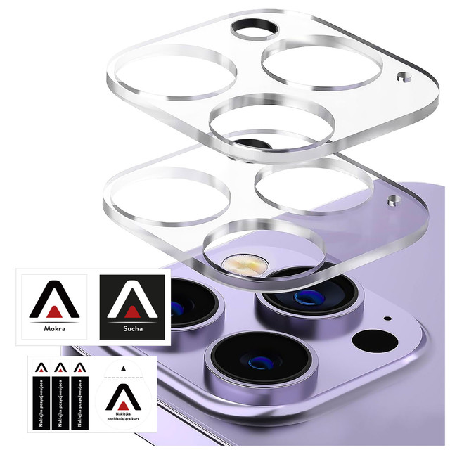 2x Camera lens glass for iPhone 15 Pro / 15 Pro Max Alogy lens clear transparent