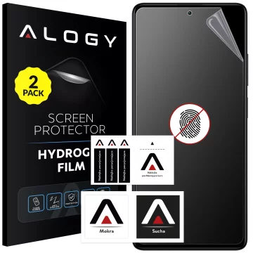 2x „MATTE“ Folie für Xiaomi Redmi Note 12 PRO / Poco X5 Pro 5G Hydrogel Alogy HydroSkin Matte Pro™ Display für „FINGERPRINT FREE“ Hülle