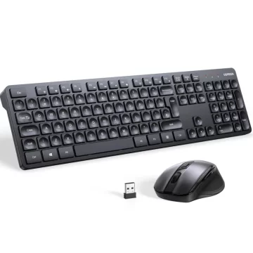 Zestaw Ugreen MK006 bezprzewodowa klawiatura + mysz 2,4 GHz czarny