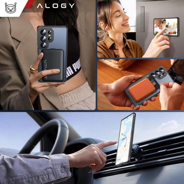 Hülle für Apple iPhone 16 Pro Max Alogy Anti-Shock Hybrid Case für MagSafe Transparent