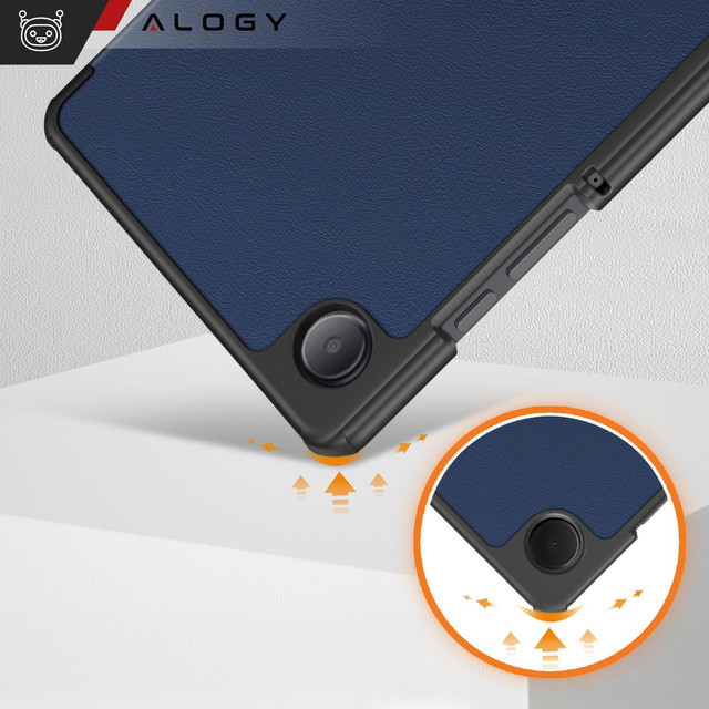 Case for Samsung Galaxy Tab A9 2023 8.7" X110 / X115 Tablet Cover Case Alogy Book Cover Navy Blue Glass