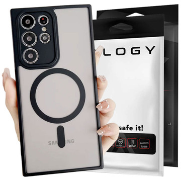 MagSafe Alogy Ring Mag Clear Case pro Samsung Galaxy S23 Ultra Qi Chargers Black