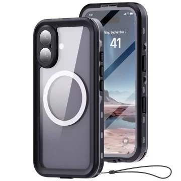 Alogy HydroArmor™ IP68 Waterproof Case with Clear Back 360 Armored Case for MagSafe for Apple iPhone 16