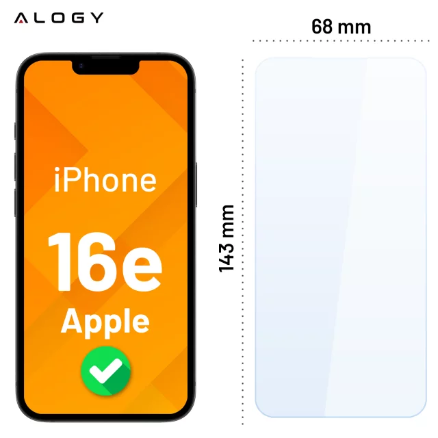 3x Tempered Glass Screen Protector for Apple iPhone 16e, Screen and Camera Protector, 9H Alogy GlassGuard Pack™️ Protective Glass Set
