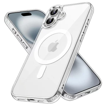 Pouzdro pro Apple iPhone 16 Alogy Anti-Shock Hybrid Case pro MagSafe Transparent