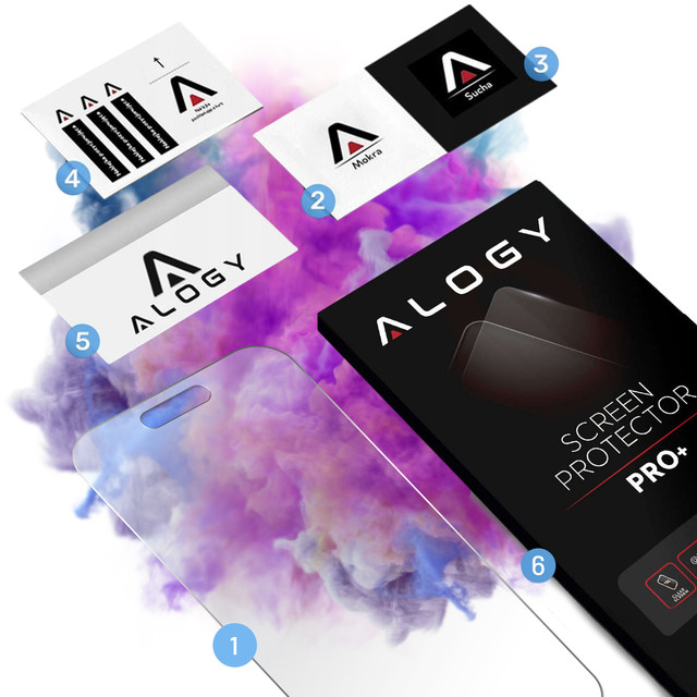 Szkło hybrydowe do Apple iPhone 15 Pro Max na ekran Alogy Flexi Glass 9H Case Friendly płaskie na ekran