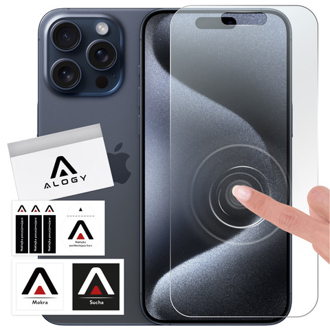 Hybrid glass for Apple iPhone 15 Pro Max, Alogy Flexi Glass 9H flat screen