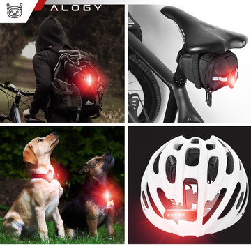 Bicycle Light 2in1 Front Rear Waterproof IPX4 LED Front Rear USB Light Bicycle Light Set Alogy