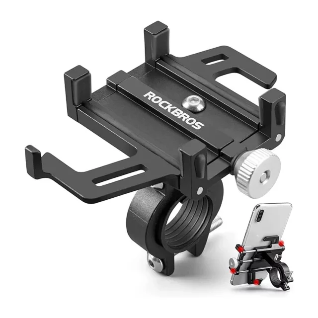 Uchwyt rowerowy Rockbros 699-BK aluminiowy na kierownicę 55–100 mm – czarny
