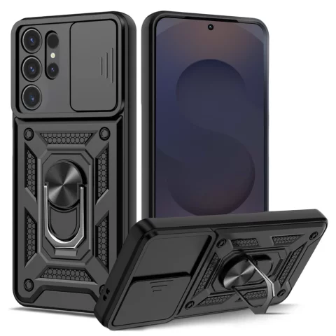 Case for Apple iPhone 16 armored Slide Case Ring camera protection housing Camshield Alogy black
