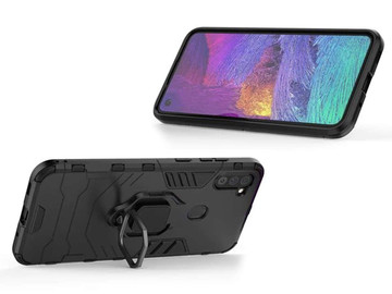 Alogy Stand Ring Armor Hülle für Samsung Galaxy M11 / A11 schwarz