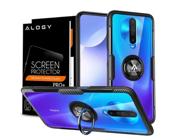 Alogy Ring Holder Clear Armor Case pro Xiaomi Redmi K30 / Poco X2 Black Alogy Glass