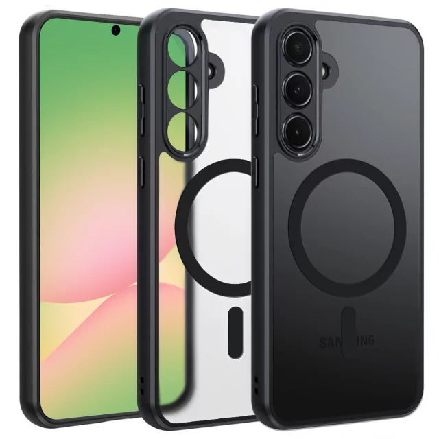 Etui do Samsung Galaxy A56 5G obudowa ochronna na telefon Alogy Matte HybridMag™️ Case do MagSafe Matowe Czarne