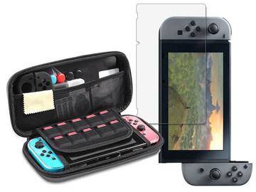 Pouzdro Alogy Tough Pouch z černého skla na Nintendo Switch Case