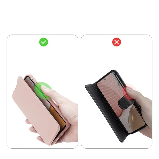 DUX DUCIS Skin X Holster Cover mit Flip Cover für Samsung Galaxy A72 4G rosa