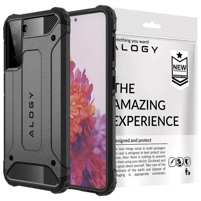 Alogy Hard Armor Hülle für Samsung Galaxy S21 Plus grau