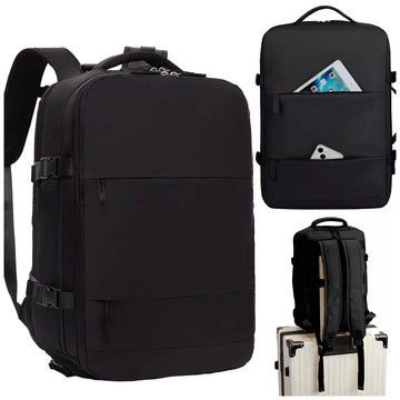 Alogy Backpack for Laptop Travel Accessories 46x32x15 cm for Work School Plane Travel Men's Women's Black