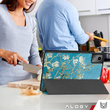 Hülle für Lenovo Tab M11 10,95" TB330FU / TB330XU / TB331FC Tablet Cover Case Alogy Buchcover Blühender Mandelbaum (Van Gogh)