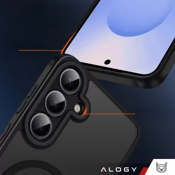 Samsung Galaxy S25 Plus Case, Protective Phone Cover, Alogy Matte HybridMag™️ Case for MagSafe, Matte Black