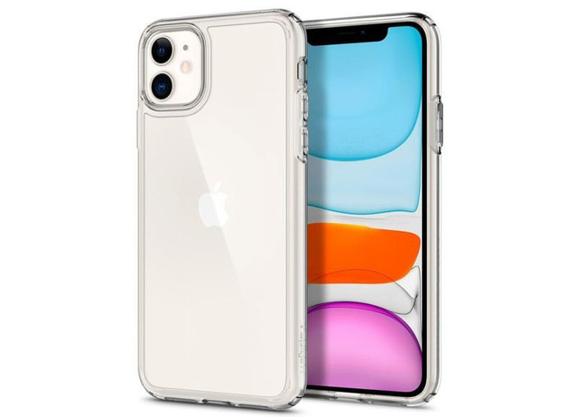 Spigen Ultra Hybrid case for Apple iPhone 11 Crystal Clear alogy glass