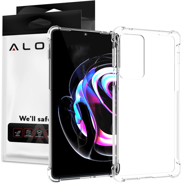 ShockProof Alogy Silikonhülle für Motorola Moto Edge 20 Pro Transparent
