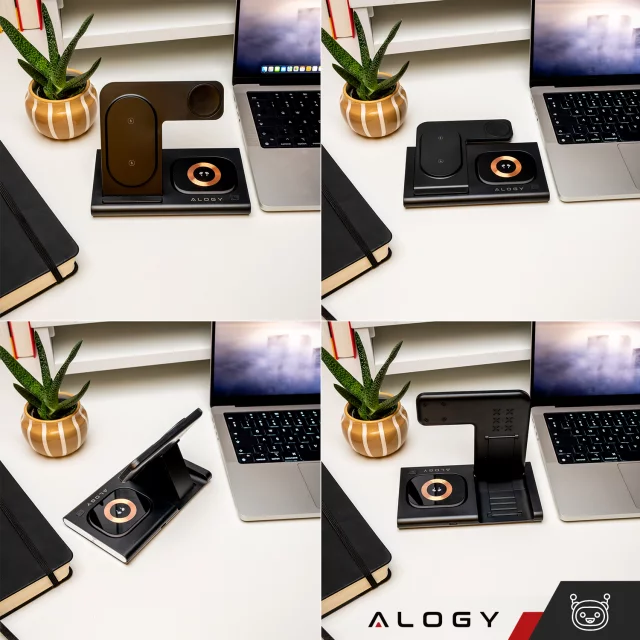 Kabelloses Ladegerät für Samsung: 3-in-1 kabellose Ladestation für Samsung Galaxy Watch 7/6/5/4/3 Pro Classic, Galaxy Buds für S24 Ultra, S23, S22, S21, S20, Note 20/10, Z Fold