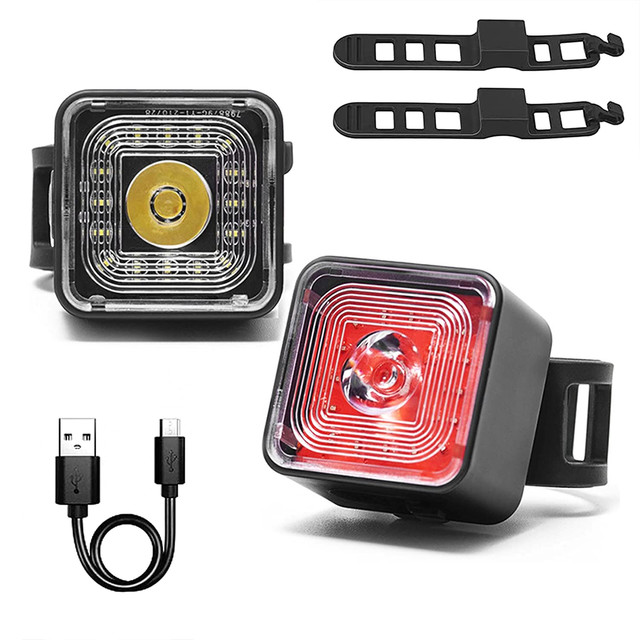 2v1 světlo na kolo Alogy zadní přední světlo na kolo Chytrá svítilna na kolo Vodotěsné přední a zadní světlo 120lm IP66