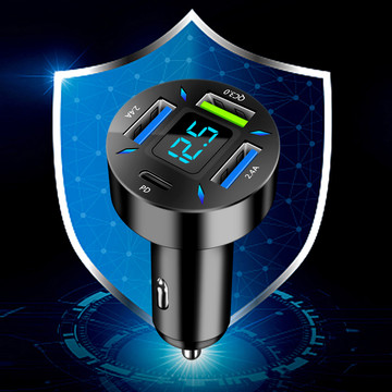 Alogy Car Charger 66W 3x USB 1x USB-C Type C Quick Charge QC 3.0 PD