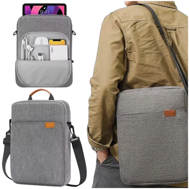 Taška na notebook / iPad Pro Air / tablet 11-13 palcová pánská dámská Unisex Pouzdro na popruh přes rameno Alogy taška šedá
