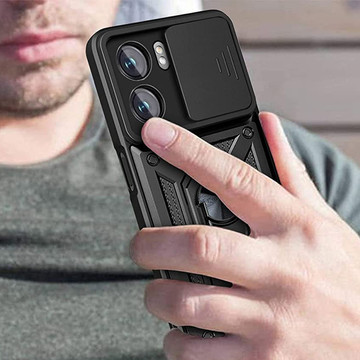 Pouzdro Alogy Camshield Stand Ring s krytem fotoaparátu pro sklo Oppo A57 5G / A77 5G