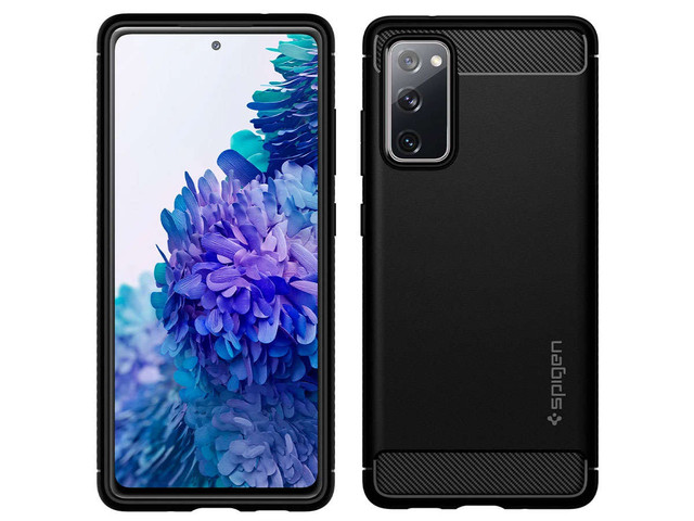 Pouzdro Spigen Rugged Armor pro Samsung Galaxy S20 FE Matte Black Glass Alogy Full