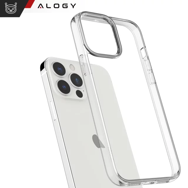 Armored Alogy Hybrid Case for Apple iPhone 13 Pro with camera cover Transparent