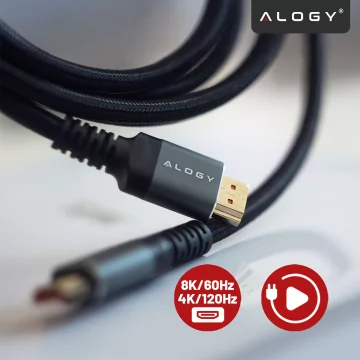 HDMI 2.1 kabel Alogy 8K 60Hz 48GBps 3m černý