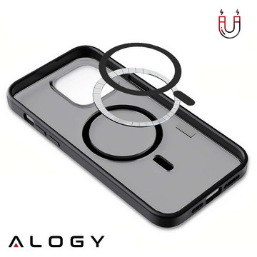 Alogy MagMat matné pouzdro na telefon pro ochranný kryt MagSafe pro Apple iPhone 14 Pro Max Black Glass