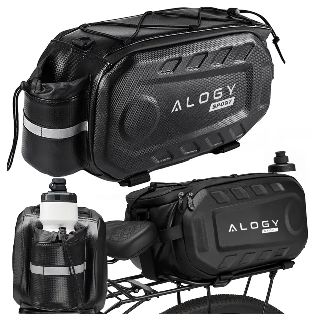 Fahrradtasche Fahrradtasche 2,5 l Fahrradhalter Lenkerrahmentasche Beutelhülle 23,6 x 10,5 x 10 cm (S) Alogy Sport schwarz