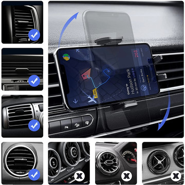 Držák telefonu do auta 2v1 Alogy na čelní sklo k mřížce palubní desky Black