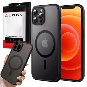 Apple iPhone 12 Pro Case Alogy MagSafe Hybrid Matte Case Matte Cover with Lens Protection Black