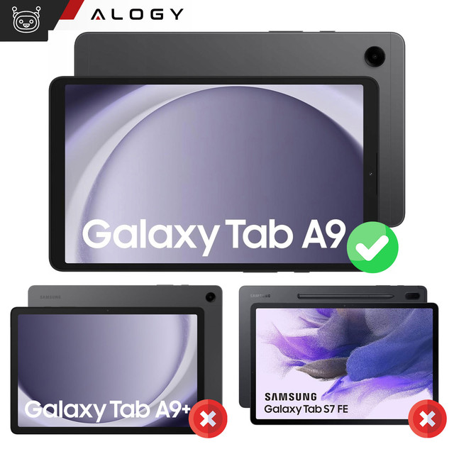Case for Samsung Galaxy Tab A9 2023 8.7" X110 / X115 Tablet Cover Case Alogy Book Cover Gray