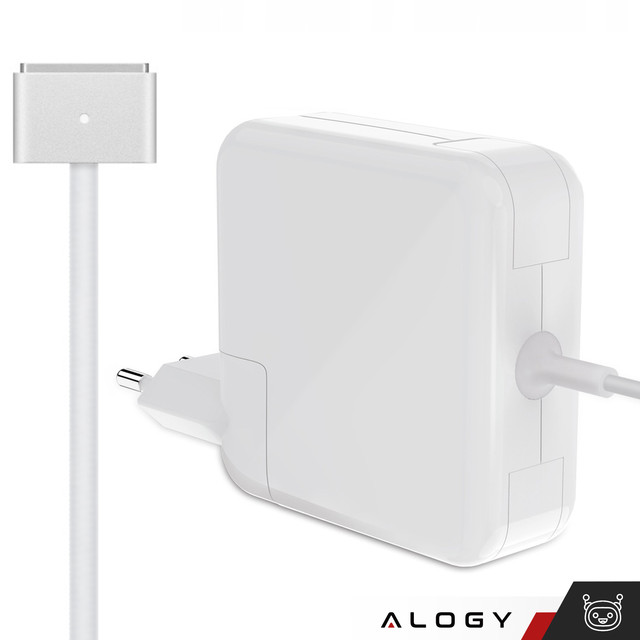 Ładowarka do MacBooka Alogy Charger Zasilacz do Apple MacBook MagSafe 2 T-type 45W Biała