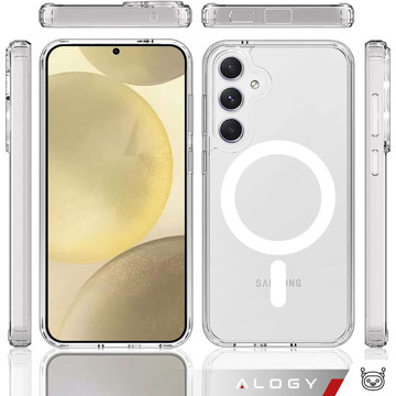 Pouzdro pro Samsung Galaxy S23 FE Plus Mag Safe Hybrid Case Zadní kryt pouzdra Anti-Shock Clear Alogy Transparent