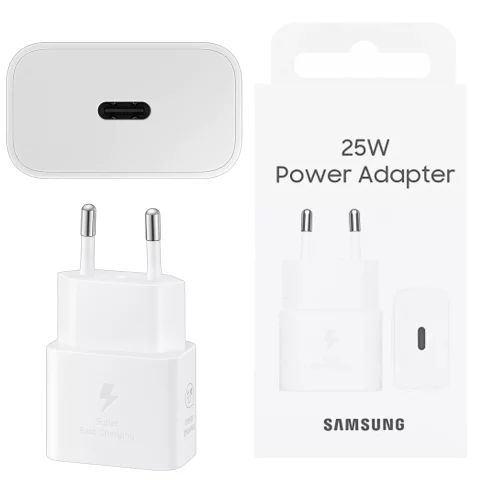 Original Samsung EP-T2510NWE Wandladegerät Schnellladung PowerDelivery PD 25W Weiß